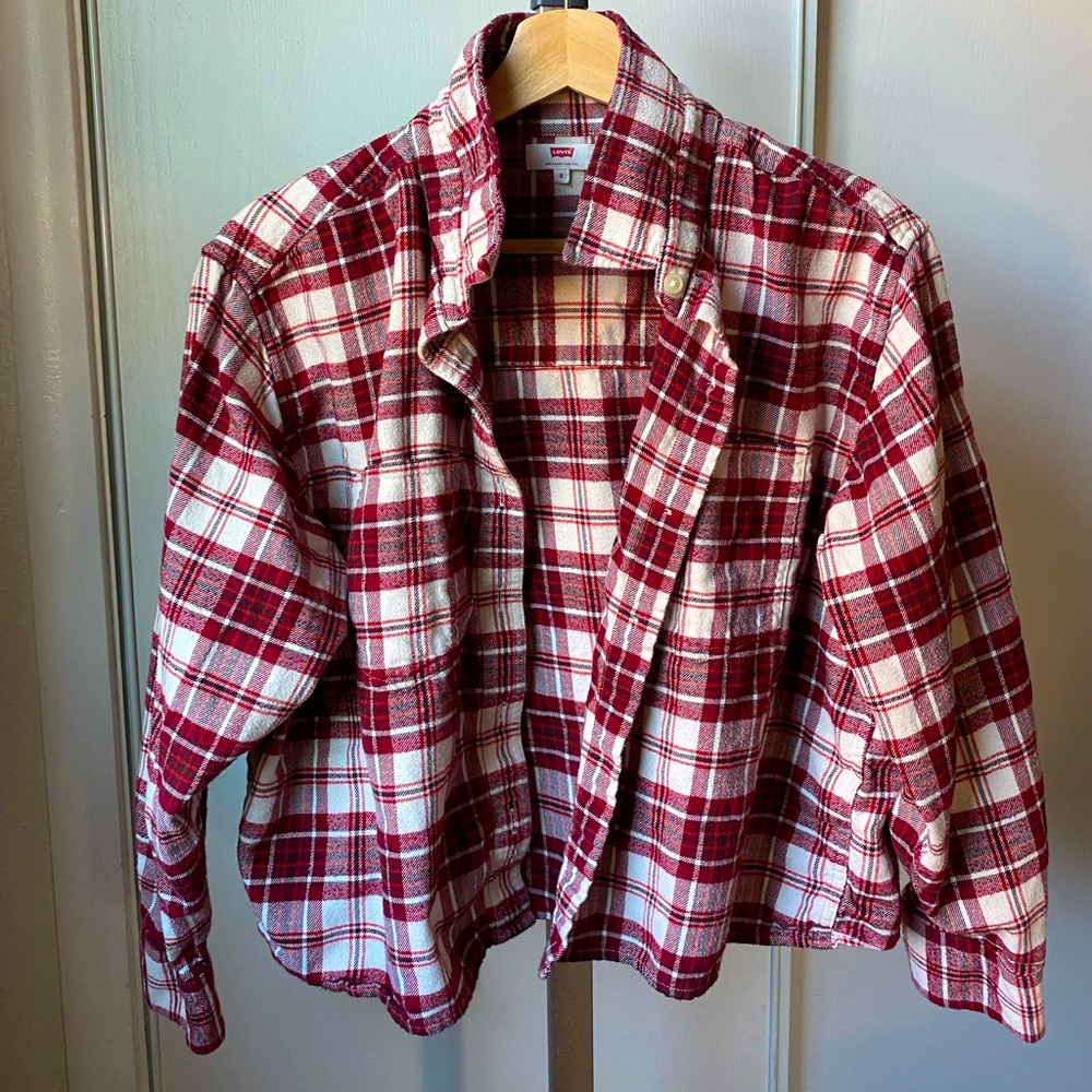 Levi’s long sleeve shirt crop size S